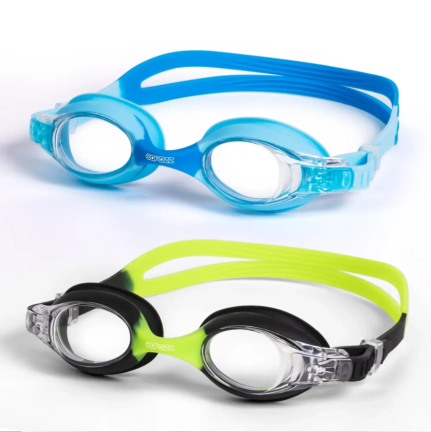 Copozz Kids Diving Swim Goggles - Waterproof Anti Fog UV Colored Lenses Eyewear