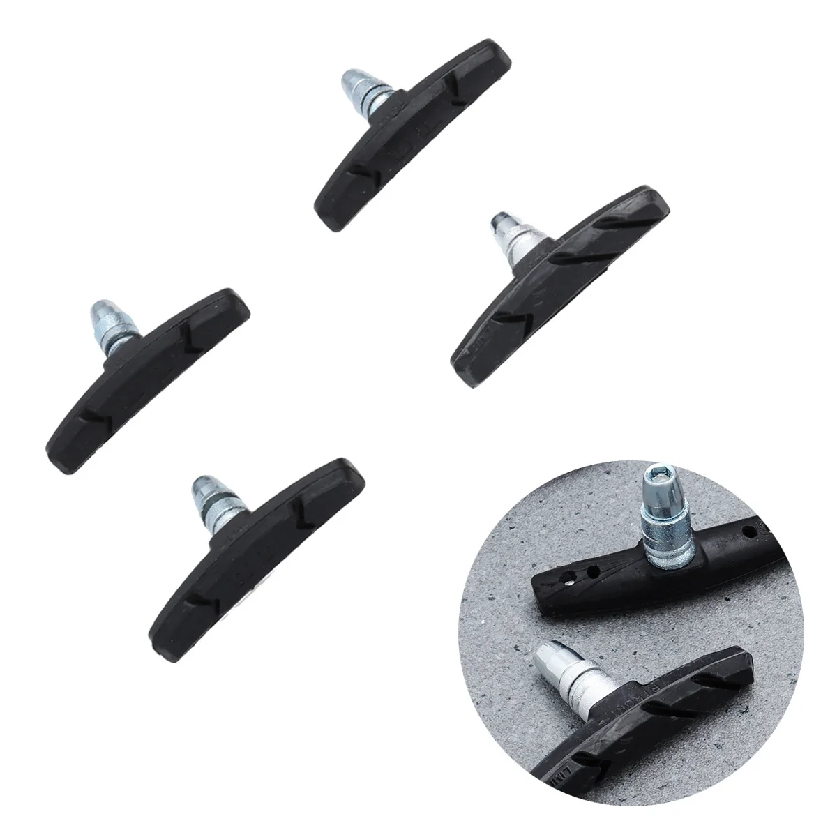 

2 Pairs Mountain Bike Pads Sturdy Rubber Steel Non-Slip Water-Proof Durable Shock Absorption For