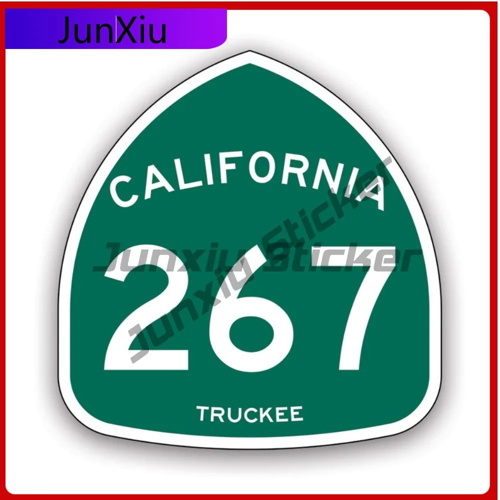 

California Highway 267 Sun Resistant Waterproof Funny For Car Window Car Body Motorcycle Removable Easy To Remove Decoration