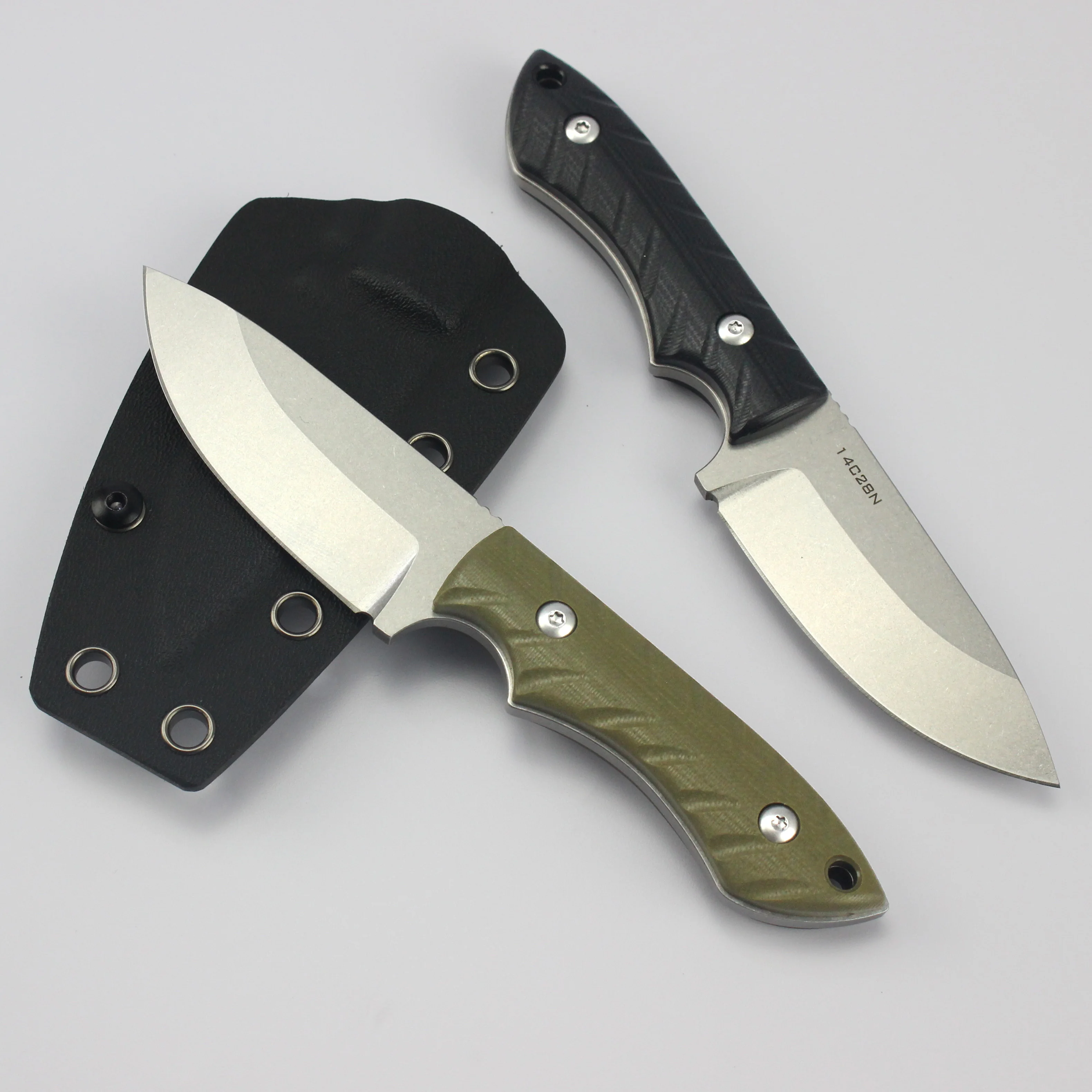 14C28N Steel Fixed Blade Knife Tactical Hiking Tool High hardness G10 Handle Outdoor Edc Survival Small Straight Knives