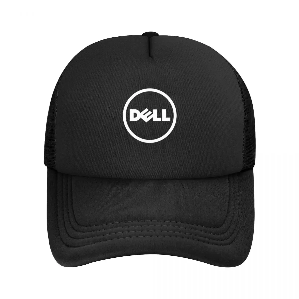 Dell หมวกเบสบอลผ้าตาข่ายแบบวินเทจหมวกเบสบอลโลโก้คอมพิวเตอร์ใหม่