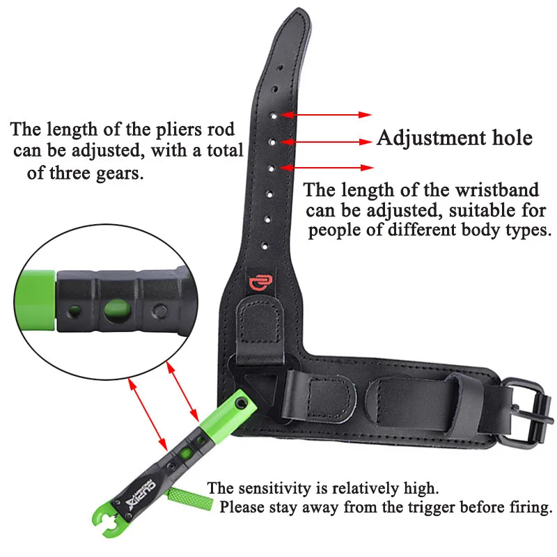 고감도 컴파운드 보우 릴리스 양궁 액세서리, 사격 사냥을 위한 360 도 회전식 트리거 캘리퍼 릴리스 보조기