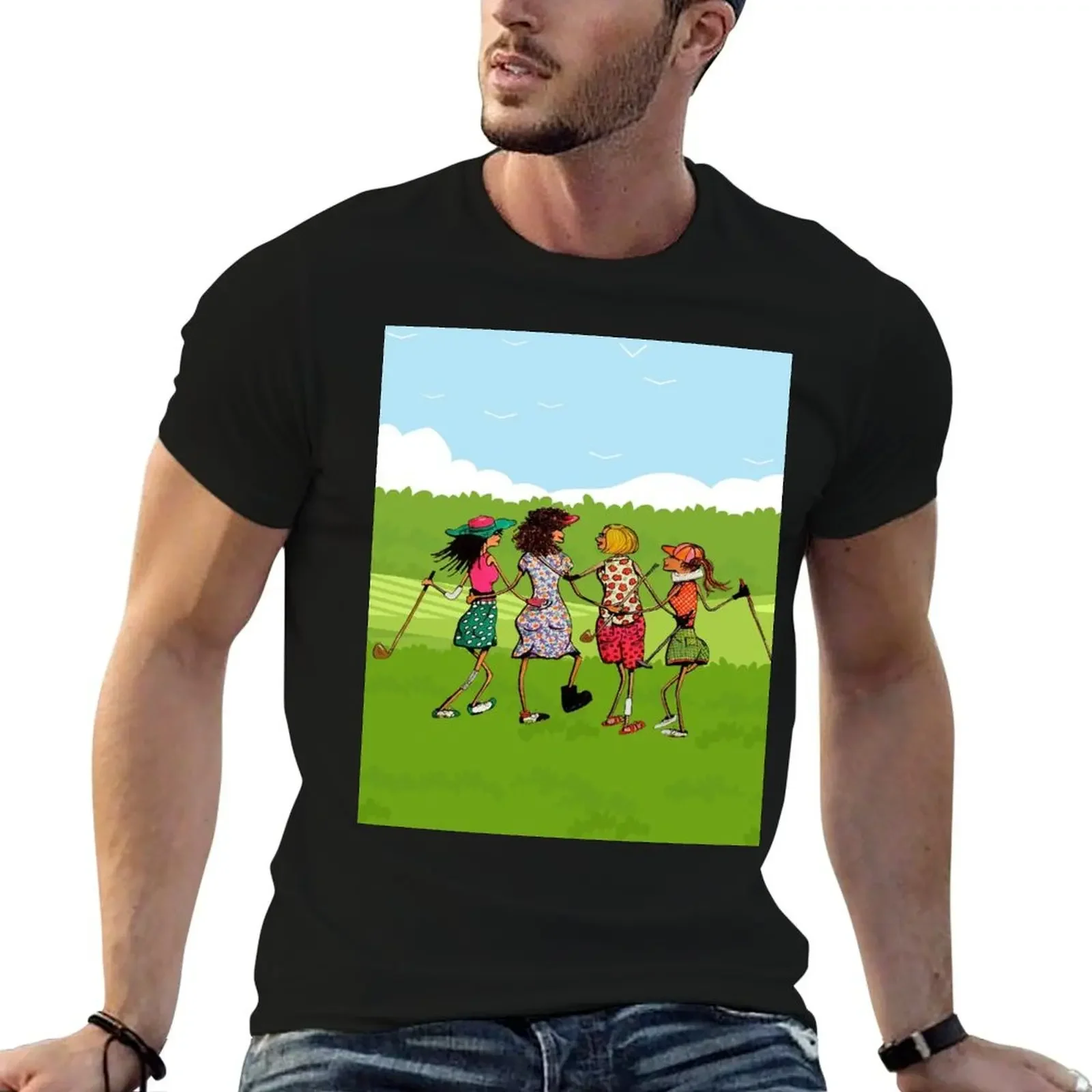 

Funny Golfing Friends T-Shirt plus sizes luxury clothing labubu luxury t-shirt mens t shirts