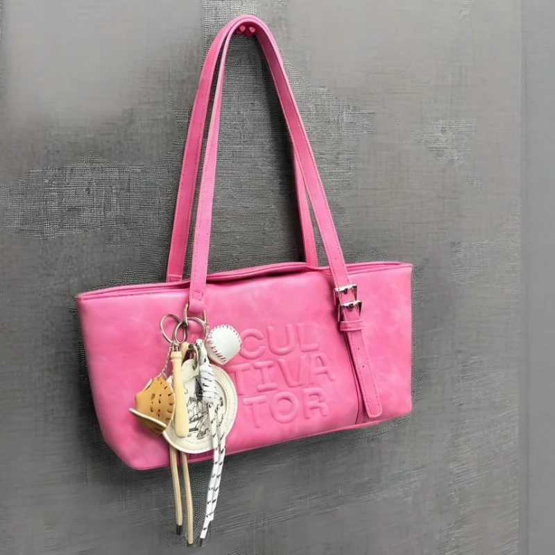 

Ретро сумка с буквенным дизайном подмышки, модная модная повседневная сумка на плечо, женская корейская версия, нишевая квадратная сумка, элегантная большая сумка