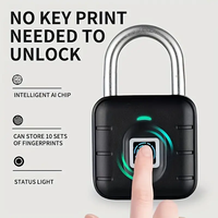 Waterproof Smart Fingerprint Padlock Locker Dormitory Anti-theft Padlock USB Rechargeable Keyless Electronic Digital Lock