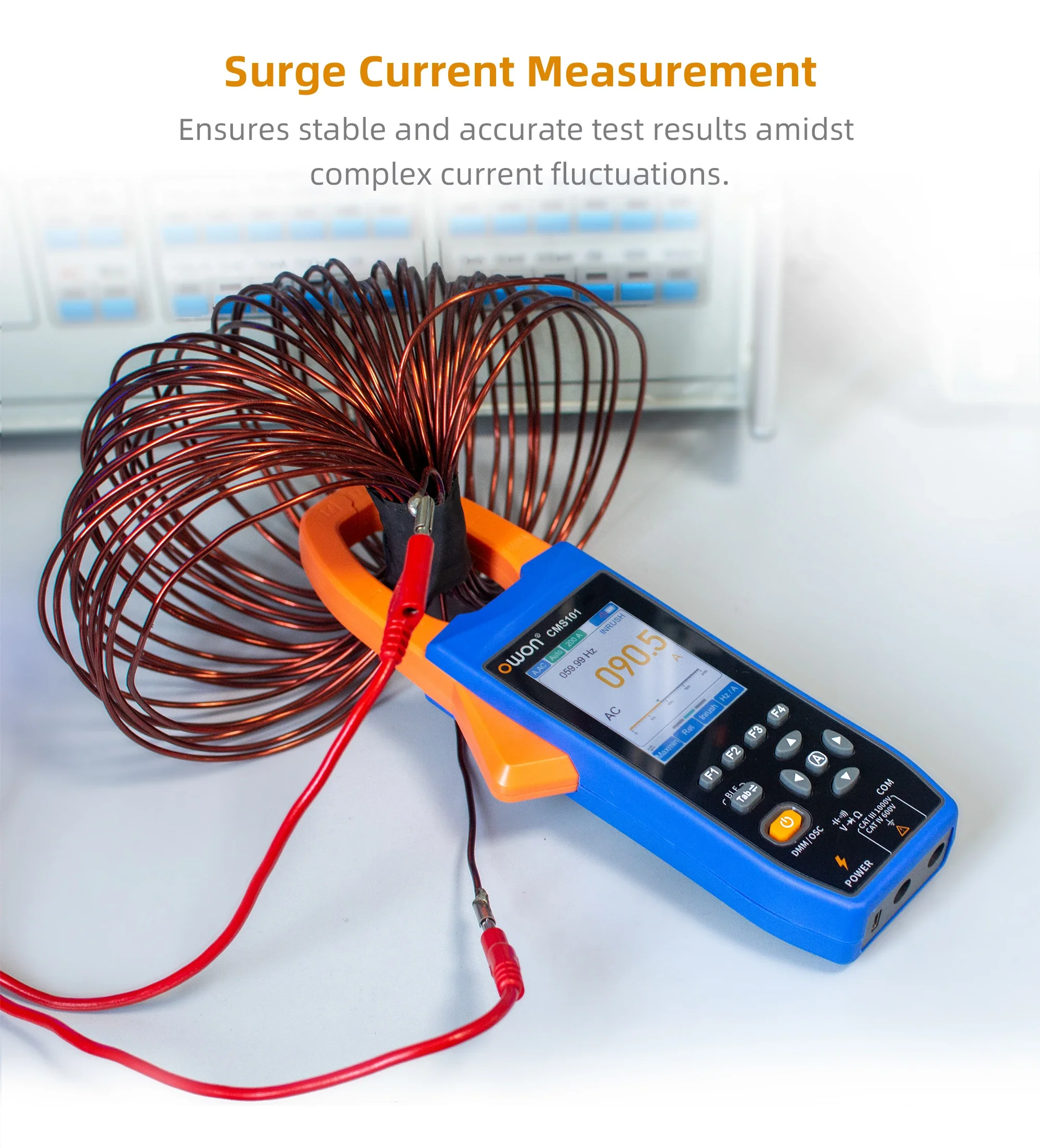 Owon CMS101 3čepel v 1 1000A AC/DC skoba meter+ osciloskop Bluetooth rekordér fungovat 18650 as i lay dying baterie ncv digitální multimet