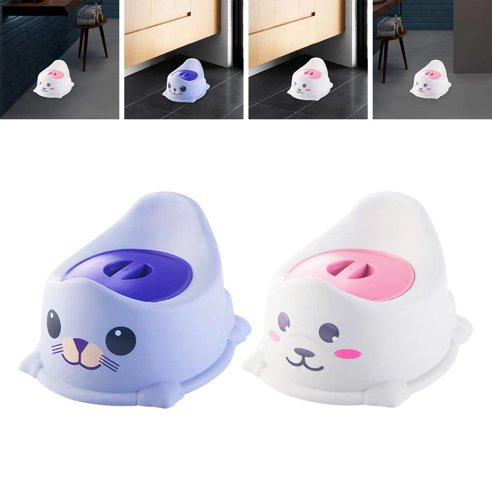 قعادة مبولة مع غطاء غير قابل للانزلاق، مرحاض حيواني رائع وسهل الاستخدام للأطفال #4