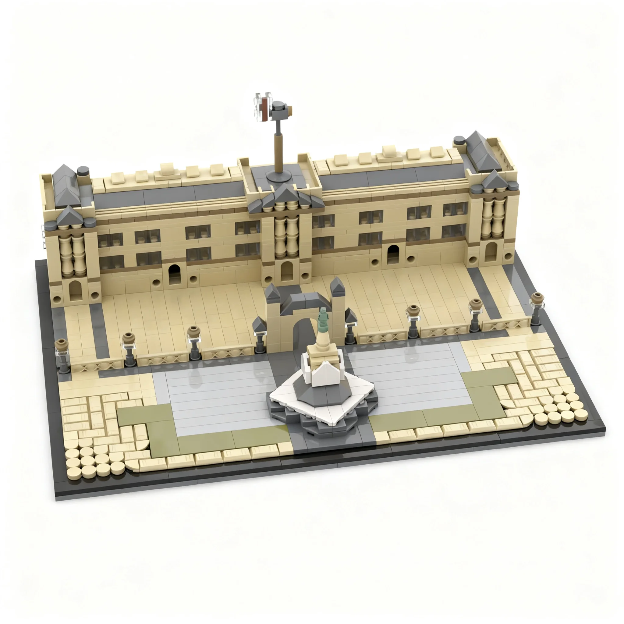 Art Craft Building - 1076 ชิ้น โมเดลสถาปัตยกรรมพระราชวังบักกิงแฮม MOC บล็อกตัวต่อของขวัญคริสต์มาส งานฝีมือสร้างสรรค์
