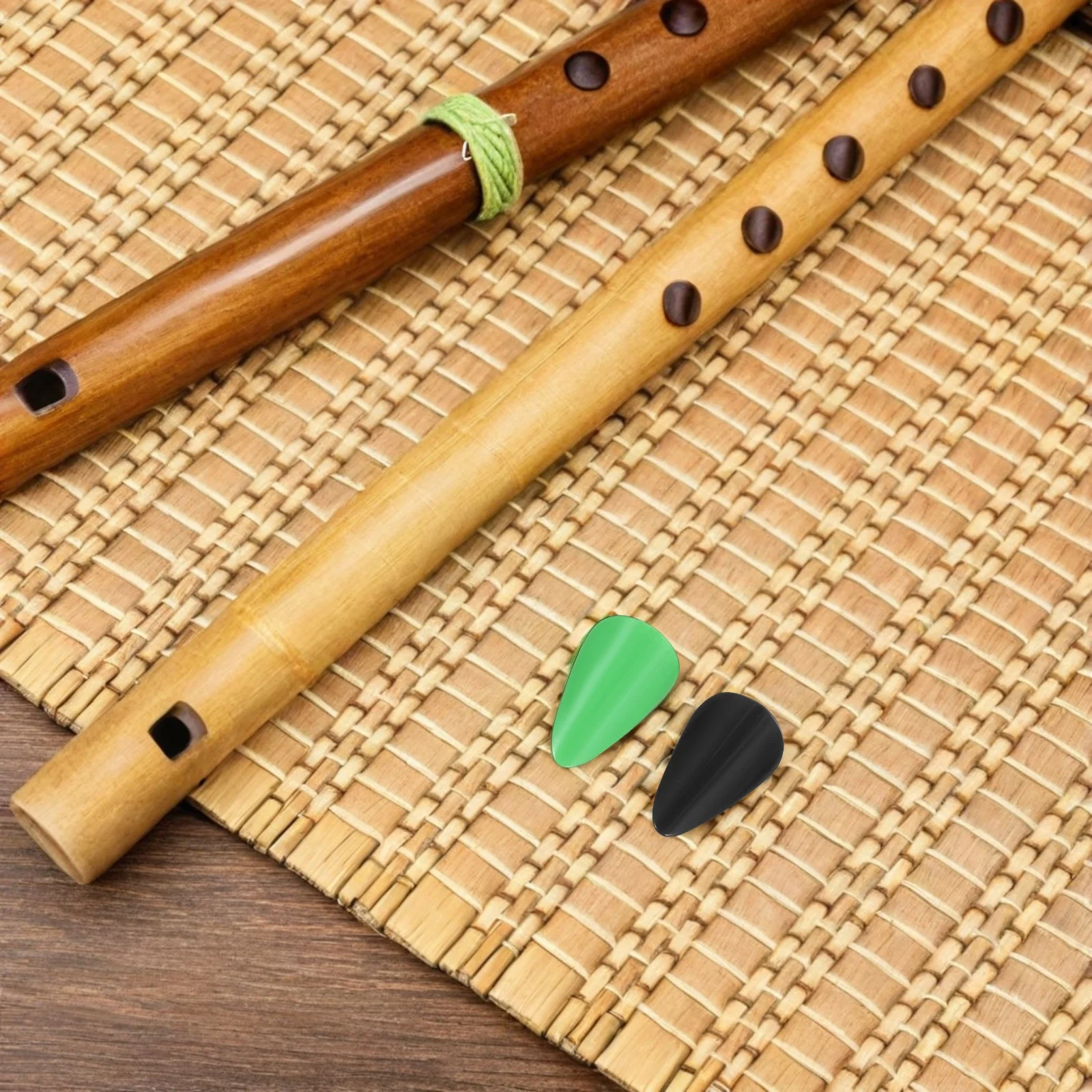 

10pcs Pipa Nails Deep Green Black Large Size False Nail Kit For Adult Comfort Fit Grading Exams Performance Durable