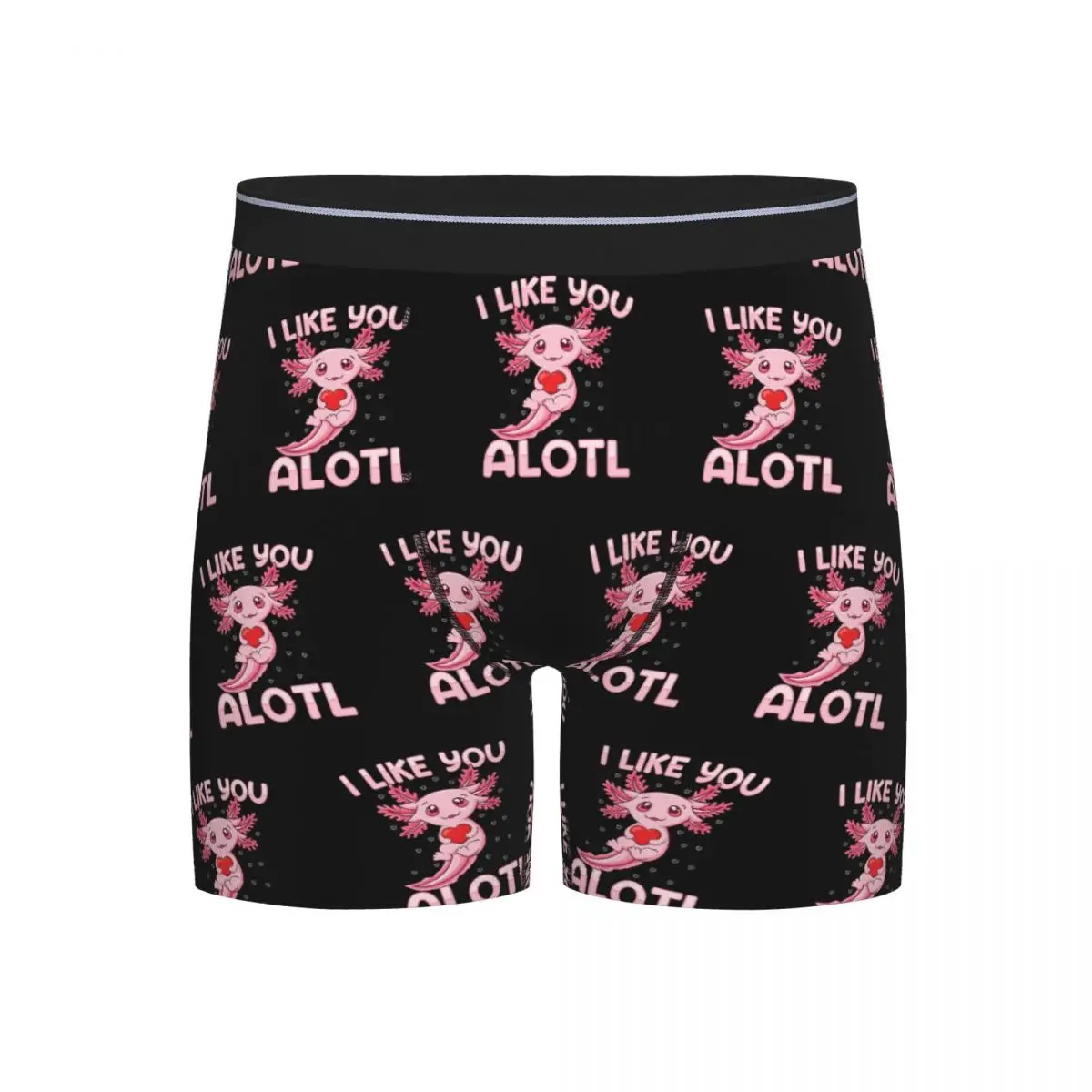

Long Boxer Underpants Shorts Axolotl Sea Animal Panties Male Soft Underwear for Homme Man Boyfriend Gift
