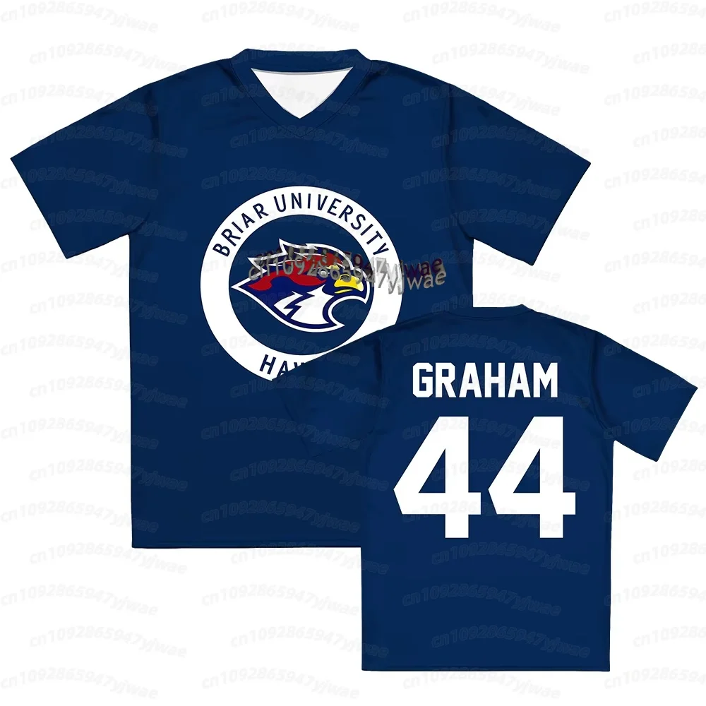 Men Women name tag Tees Off Campus Briar University Jersey Graham 44 22 DI LAURENTIS 66 Tucker46 T-shirt V-neck Short Sleeve TOP image 6