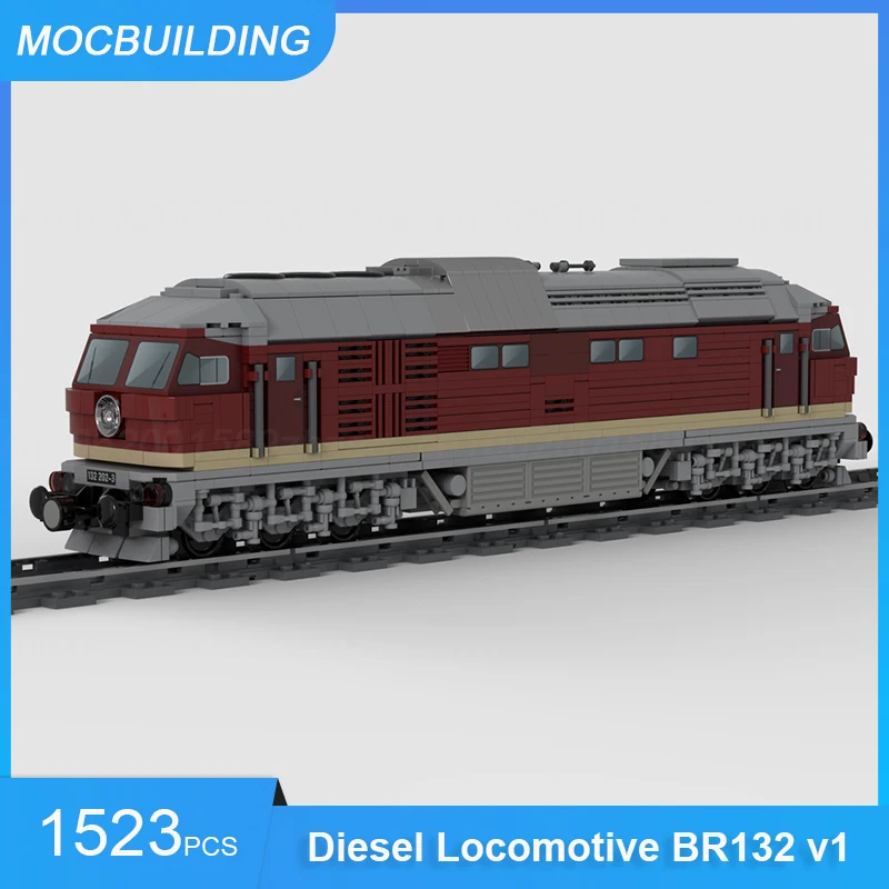 MOC Building Blocks Diesel Locomotive BR218 BR132 BR118 Train Model DIY Assemble Bricks Transportation Collection Toys Gifts