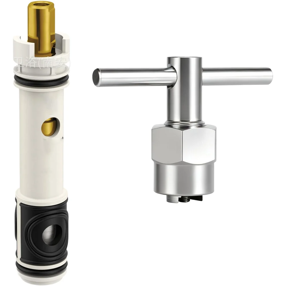 1225 Single Handle Faucet Valve Core Copper Cartridge with Installation Tools for Kitchen and Bathroom Upgrades
