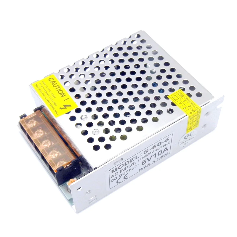 DC 6V 3A 4A 5A 6A 10A 50A 60A Regulated Switching Power Supply Voltage Regulator 18W 60W 300W 360W AC 110V 220V Source Adapter