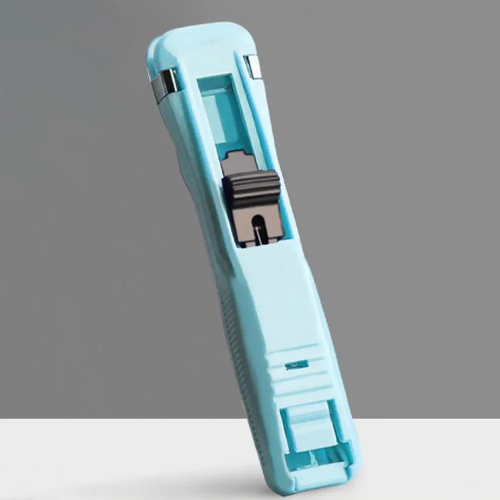 Not Damage Paper Mini Plastic Clip Push Clipper Latest Stapler for School
