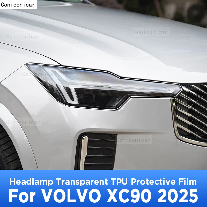 

For VOLVO XC90 2025 Car Exterior Headlight Anti-scratch Front Lamp Transparent TPU Protective Film Accessories Sticker