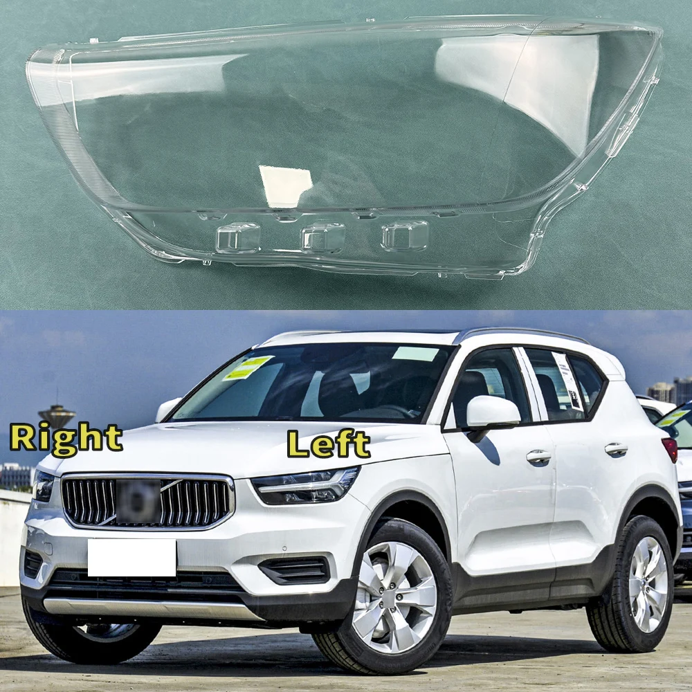 

For Volvo XC40 2020 2021 2022 Car Front Headlight Cover Auto Headlamp Lampshade Lampcover Head Lamp light glass Lens Shell Caps