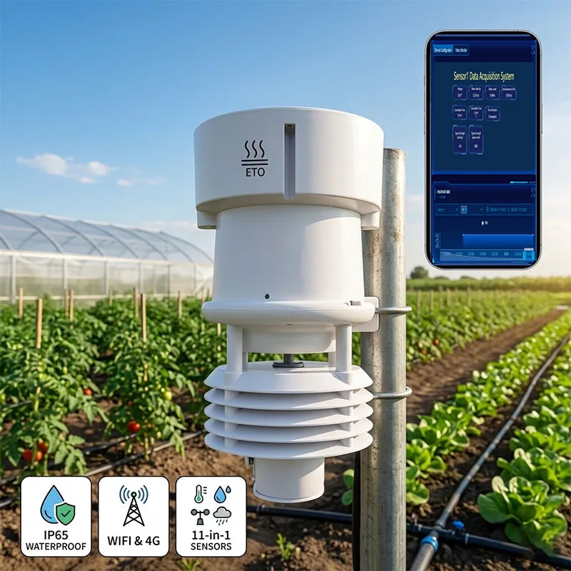 

Smart WiFi 4G Agriculture ET0 Weather Station Wireless Professional Meteorological Monitoring System for Precision Farming