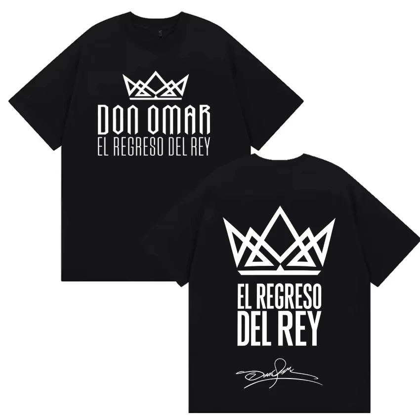 Camisetas del rapero Don Omar The Last King Tour 2026, camisetas de algodón a la moda para hombre, ropa de calle de verano para hombre y mujer, regalos para fanáticos Y2k