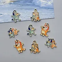 4/8pcs Blueyed Alloy Drip Oil Charms Cartoon Bingoes Anime Earring Pendant DIY Keychain Necklace Pendant Charms Jewelry Gift Toy