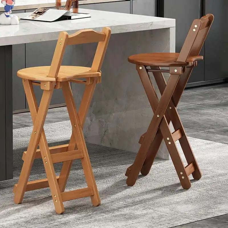 

Ergonomic Women bar stool Japanese Villa House Comfortable wooden stool Vintage taburetes para barra americana Trendy Furniture