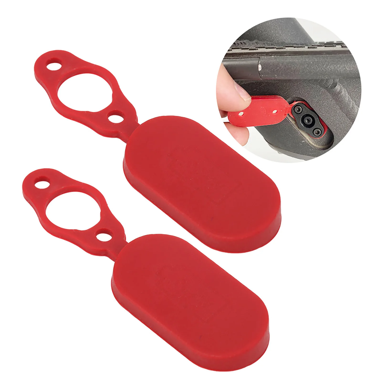 2PCS Red Charging Port Waterproof Cover Accessory Fit For Xiaomi PRO Electric Scooter