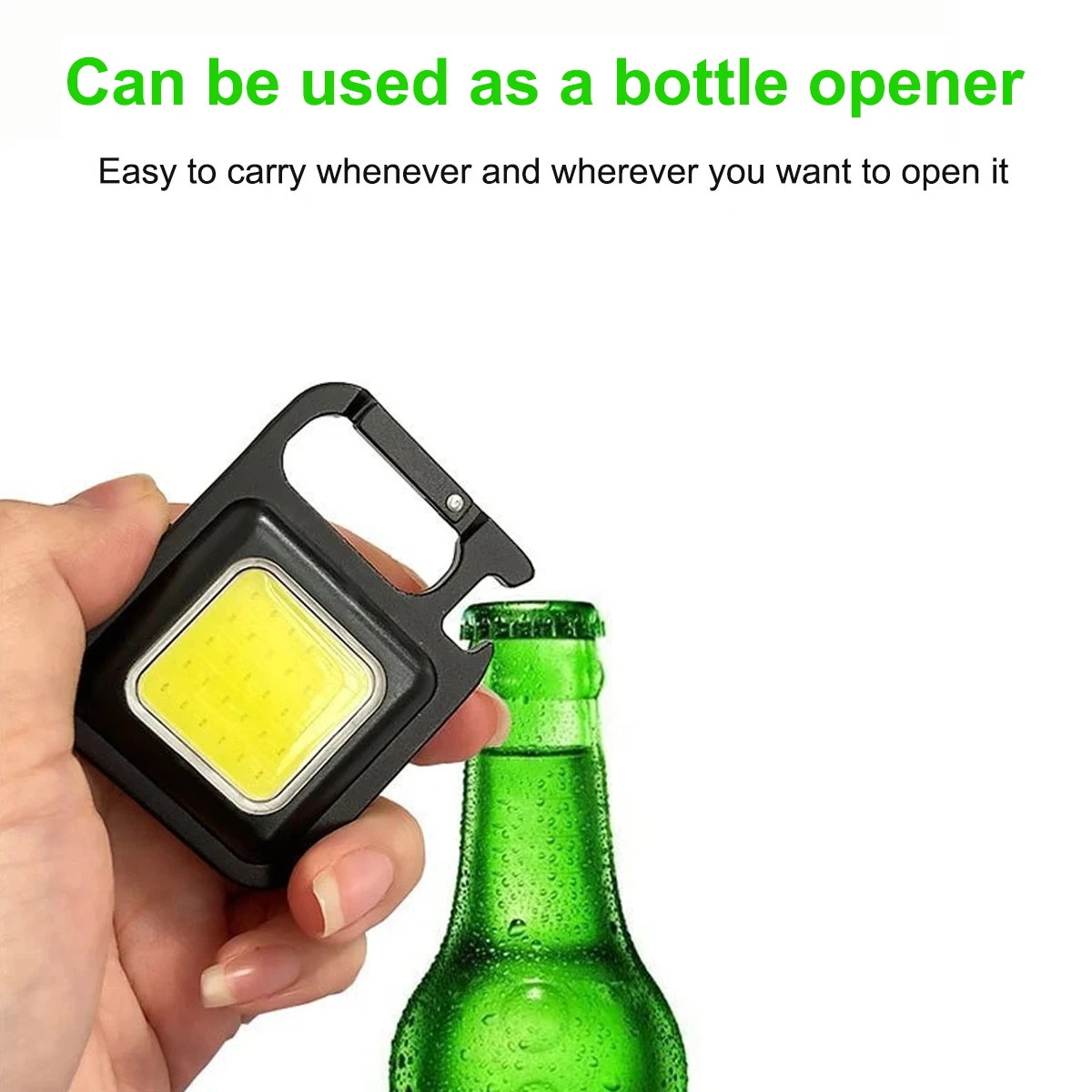 Mini LED Flashlight Keychain Light Multifunctional Bottle Opener COB Camping Flashlight USB Charging Work Light fishing Lanterna