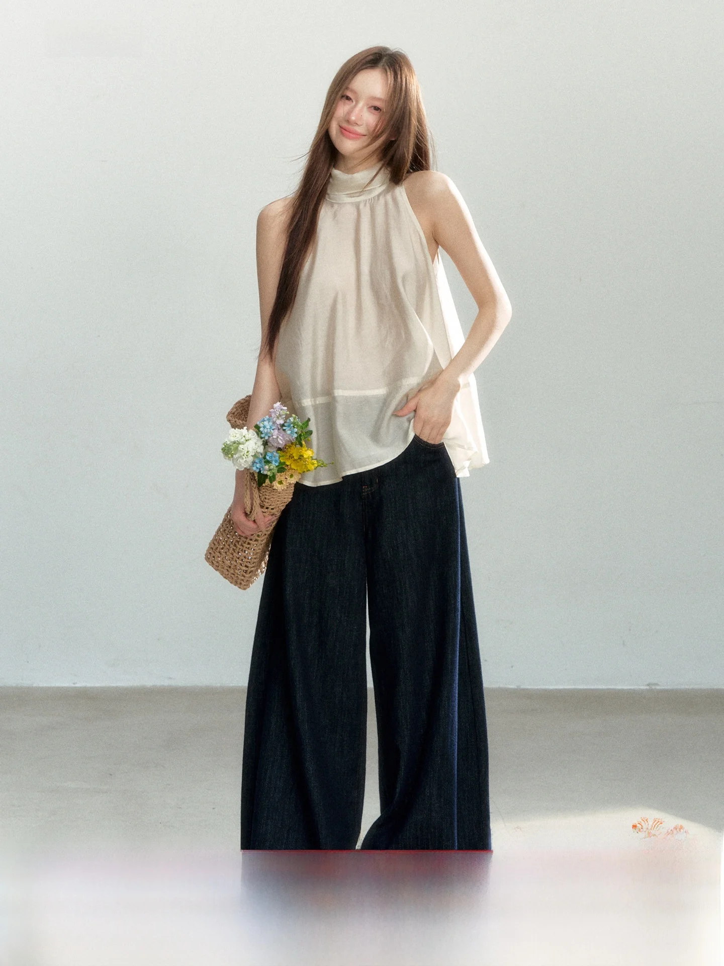 

7iftin оригинальный дизайн, новый летний бежевый жилет с подвесным ремешком, повседневный базовый топ, женский модный повседневный жилет