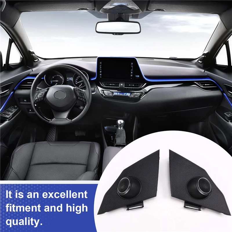 AB61-Dashboard Audio Abdeckung Kappe Panel Für Auto Innen Vorne Hochtöner Lautsprecher Boxen Ersatz Für Toyota CHR C-HR IZOA 19-21