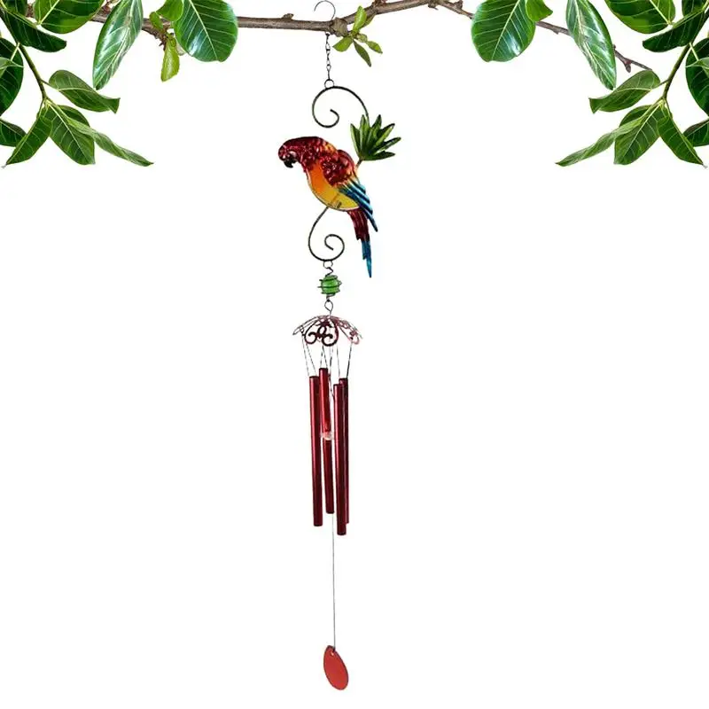 

Bird Wind Chimes Outdoor Decorative Wind Chimes Indoor Cute Parrot Design Decorative Metal Memorial Wind Chimes For Courtyard