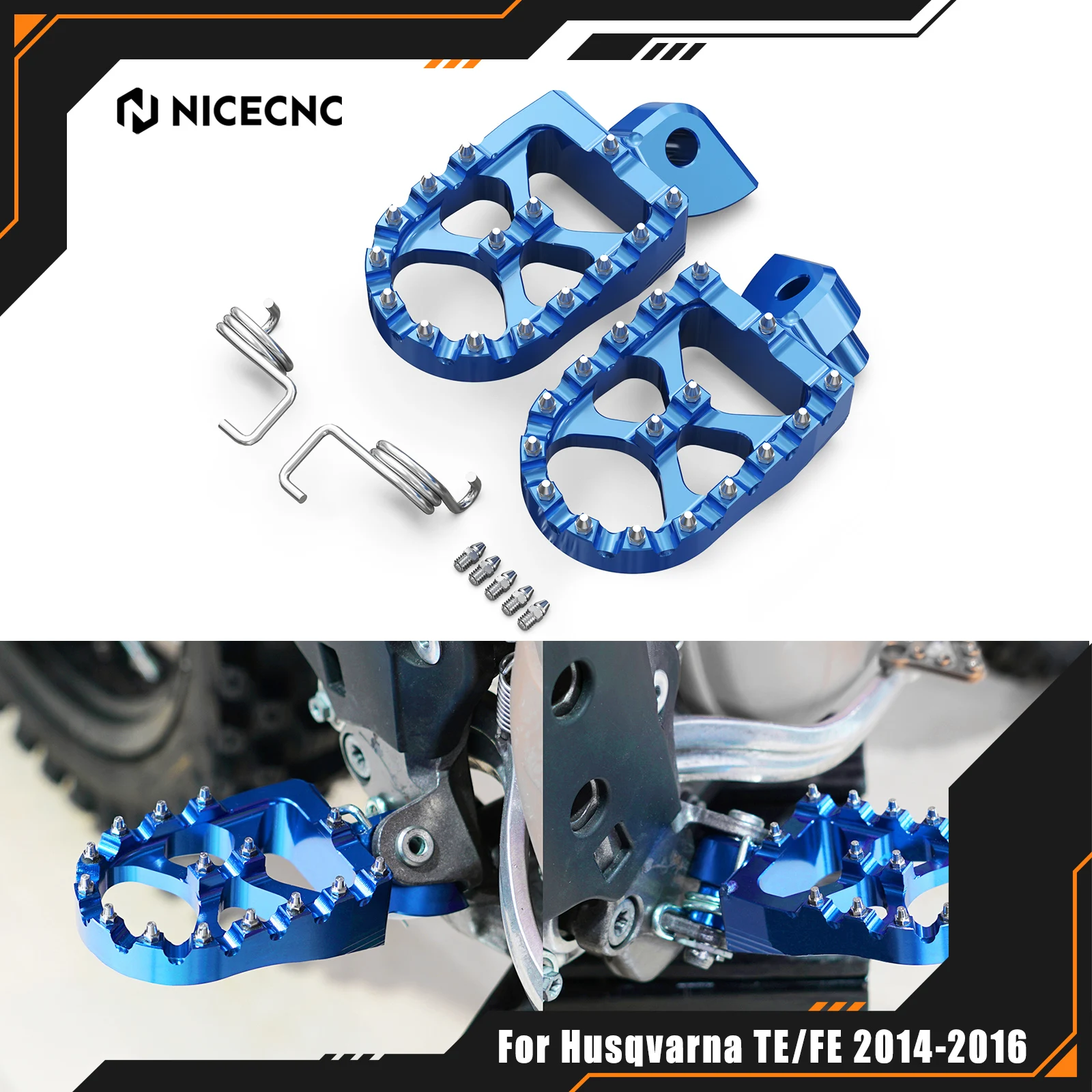 NICECNC para Husqvarna TE 300 FE 250 FE 350 FE 450 FE 501 TC 250 2014-2016 para Yamaha YZ125 YZ250 1998-2023 apoyapiés