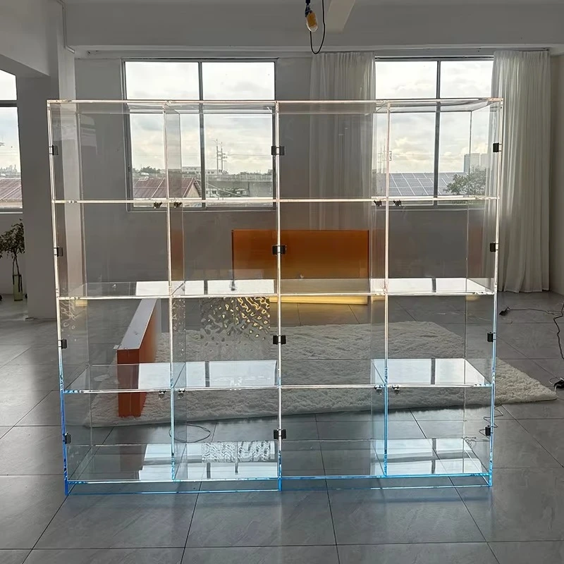 Professional Customization Acrylic Stand Display Cabinet Luxury Interior Decoration Acrylic Display Shelf