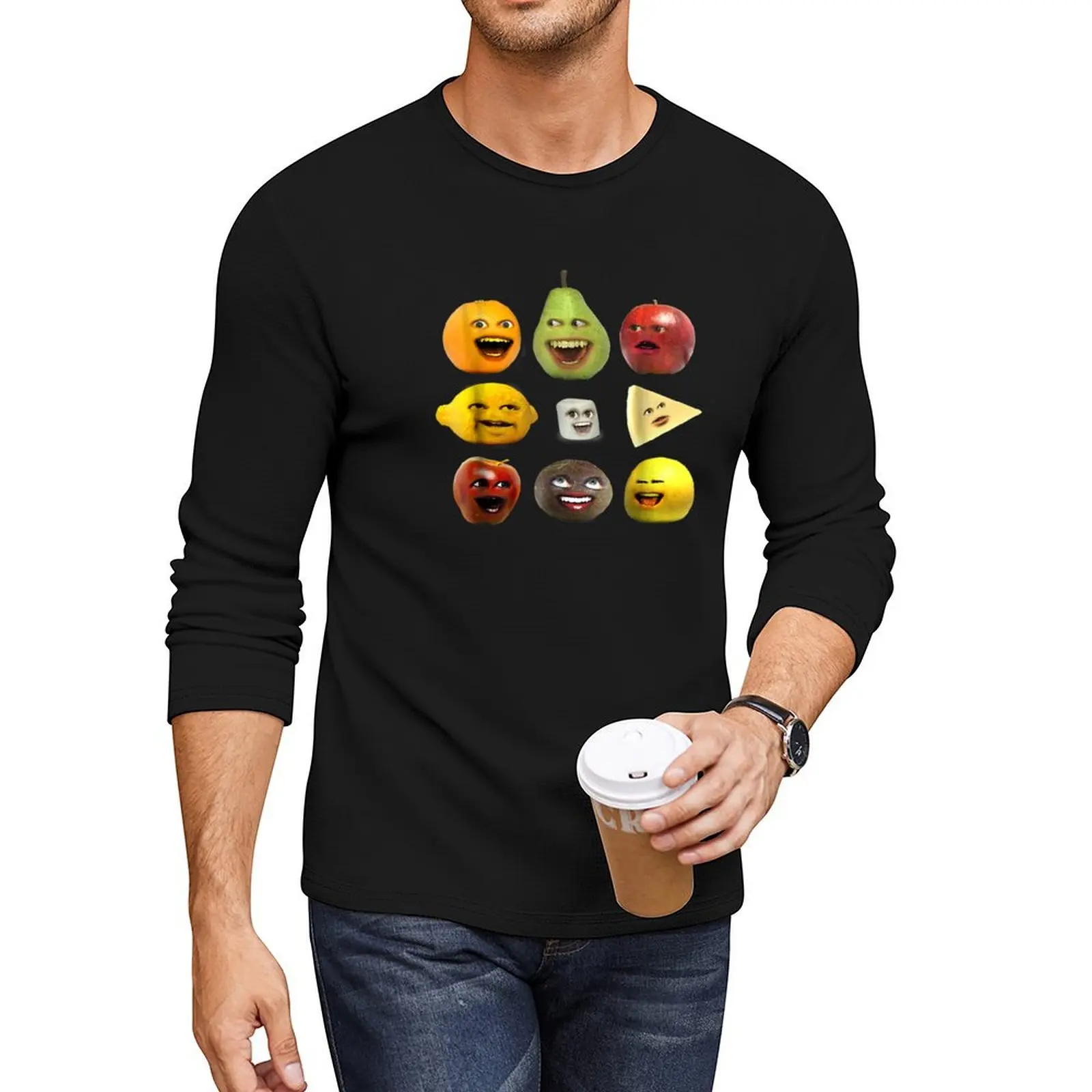 

Annoying Orange and Characters Long T-Shirt funny t shirts hippie clothes anime plain black t shirts men