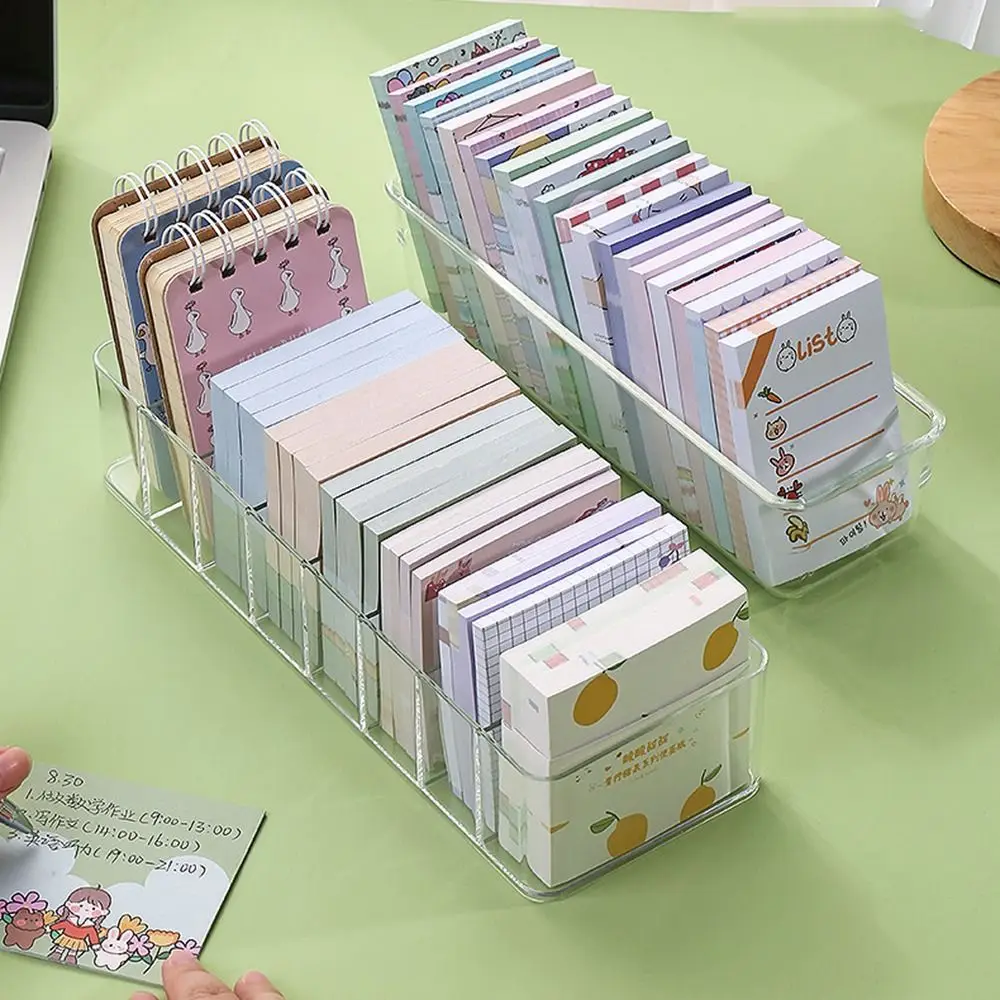 

Portable Compartment Storage Box Transparent Multi-functional Stationery Finishing Box Tidying Up Plastic