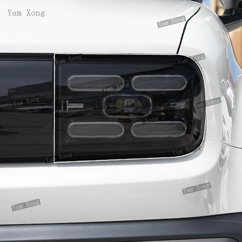 For Spark EUV/Baojun Yep Plus 2024-2026 Headlight Protective Film Headlamp Smoked Black Anti-Scratch Protective Film TPU Sticker