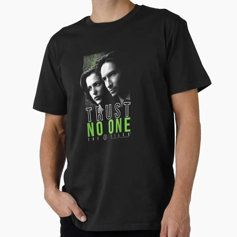 Believe Trust No One Vintage Sci fi tv series The X Files Gift t shirt 1104 Retro Alien movie Graphic clothes All size top S-6XL