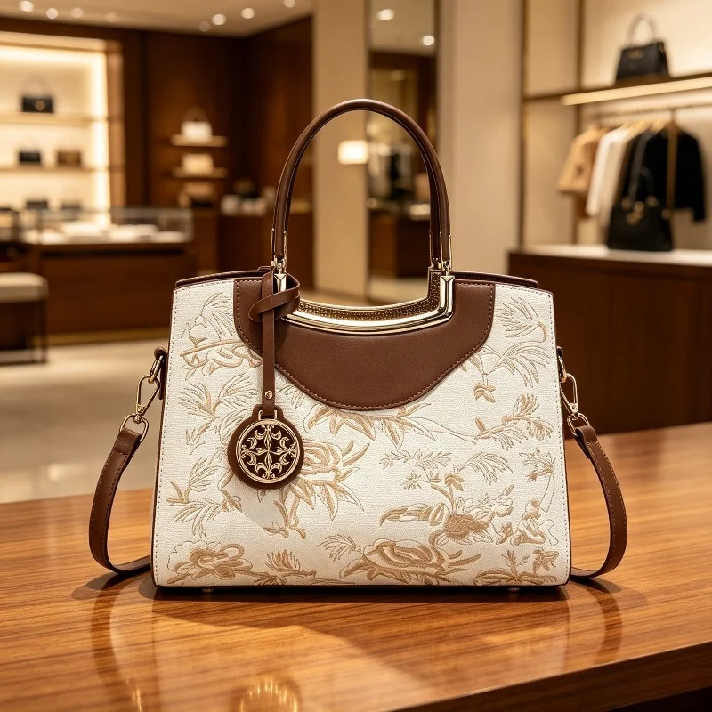 Summer New Fashion Elegant Tote Bag Niche High End Shoulder Crossbody Purse Premium Texture Large Capacity