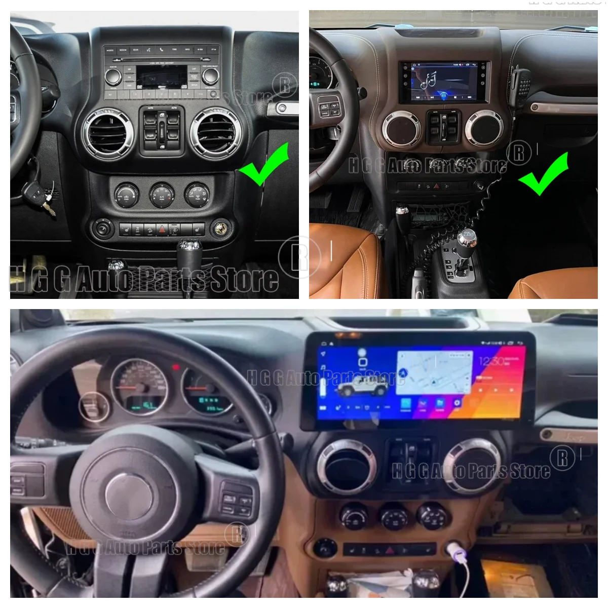 

HJ 12.3Inch For Jeep Wrangler 3 JK 2011-2018 Wireless Carplay Android Auto Radio Car Multimedia Player GPS Headunit Stereo DSP