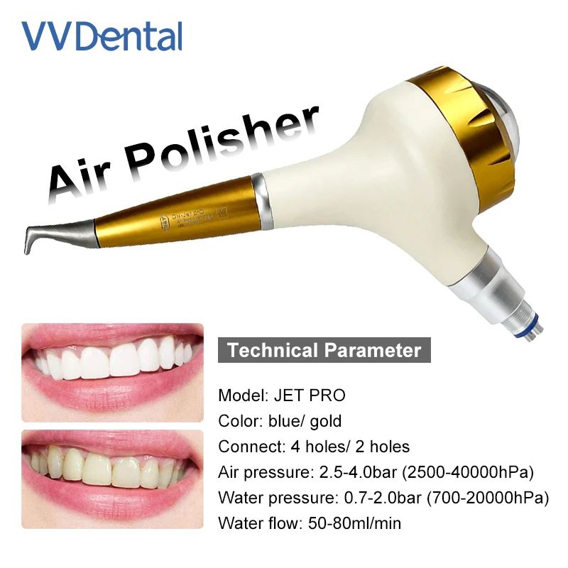 

VV Dental Air Polishing Prophy Air Flow for Oral Hygiene Cleaning Teeth Whitening Polishing Tool Dental Equipment