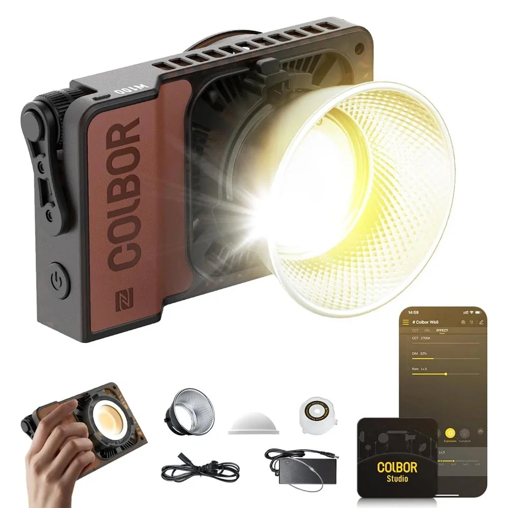 SYNCO Colbor W60 W100 W100R Portable COB LED Light Outdoor Pocket Light Photo Video Shooting Photography Lighting for Youtube