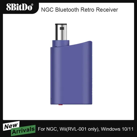 8BitDo Bluetooth NGC Retro Recelver 무선 어댑터 동글, Nintendo GameCube Wii, Windows 10/11 게임 액세서리