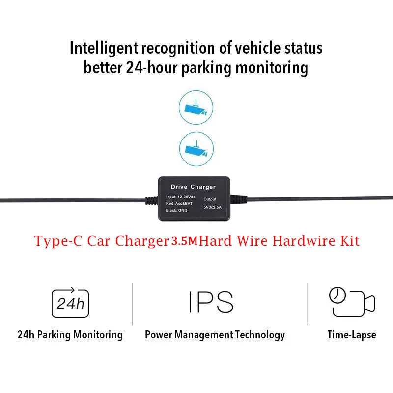 for Viofo A119Mini/ A229/ T130/ WM1 Dash Cam ACC Hardwire Kit Cable 24H Parking Monitor Power Line