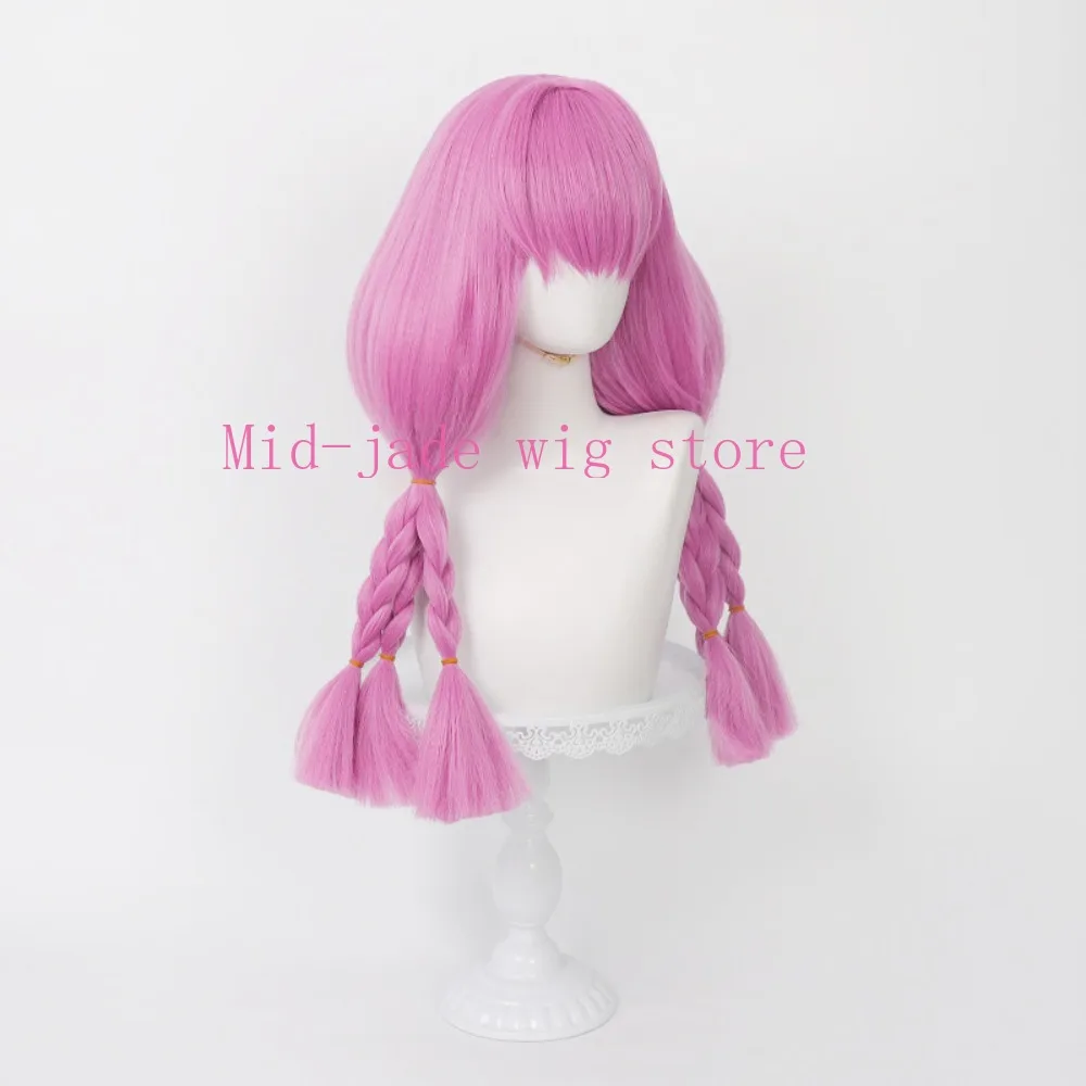 Game IDV x Frieren Aura Cosply Wig Custom Pink-Purple for Crossover Events