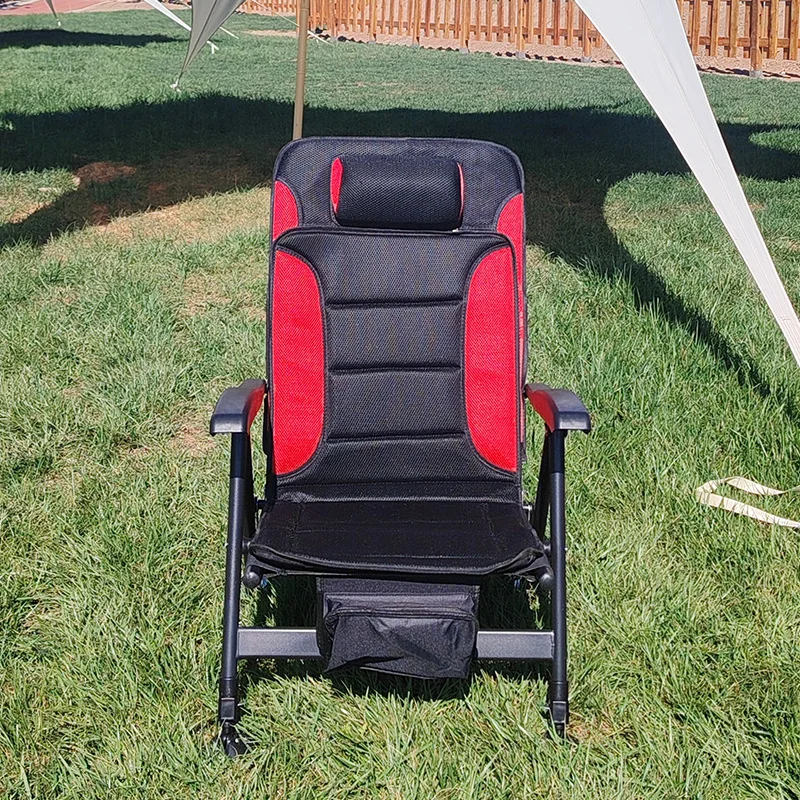 كرسي خارجي محمول قابل للطي بخم - مراجعة Outdoor Camping Recliner Chairs وسعره