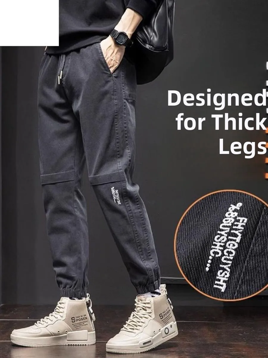 

Spring New Sle Men's Casual Loose Fit Workwear Pants Trendy Spring Autumn Versatile Loose Cuffed Long Trousers