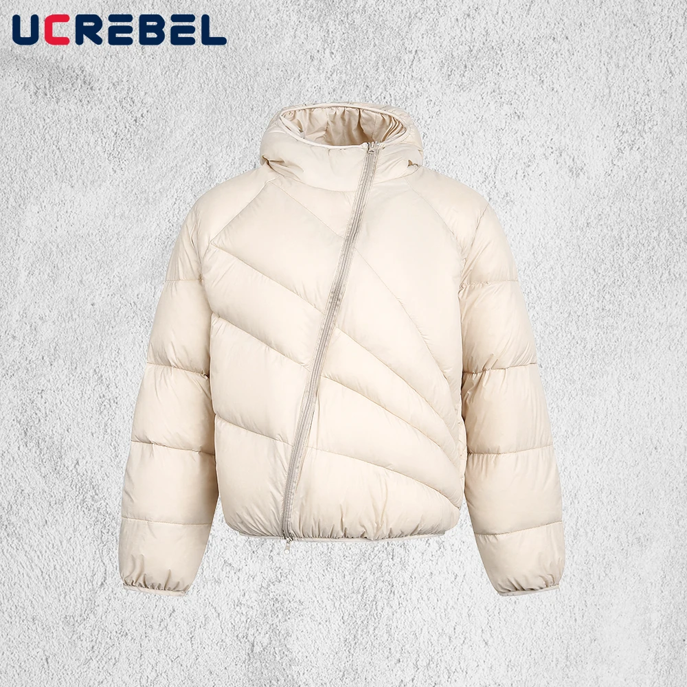 

Сплошной цвет, пуховик с капюшоном, мужская зимняя уличная куртка с карманами и длинными рукавами, толстая верхняя одежда для мужчин