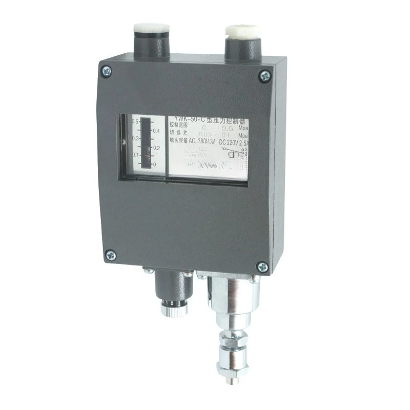 Vessel Pressure Controllers Adjustable Range From -0.1 to 0 MPa YWK-50-C Pressure Switches for Gas Steam