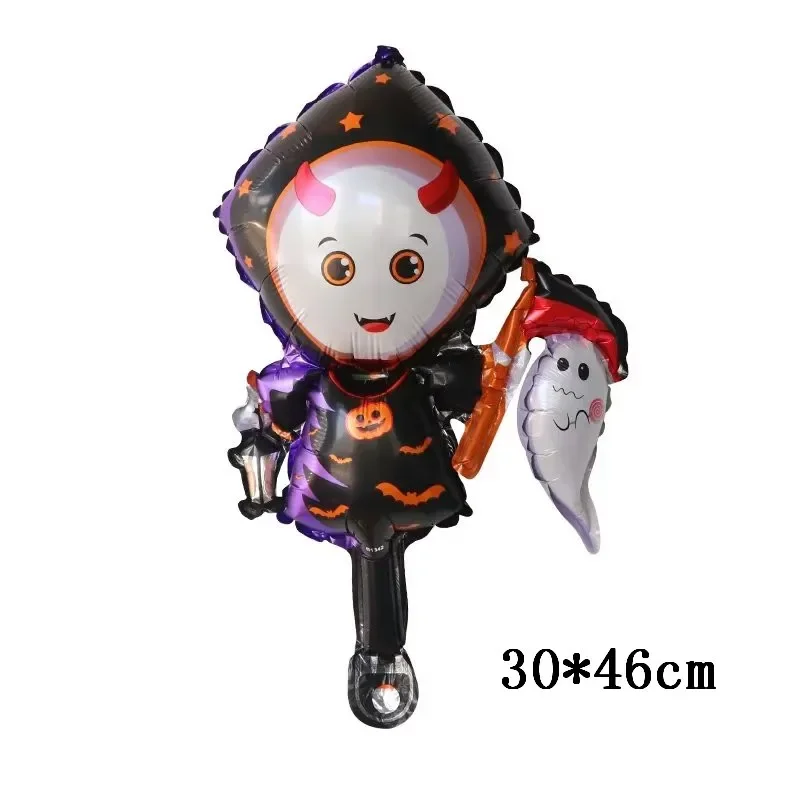 25 Stück Mini Halloween Kürbis-Geist-Folienballons Fledermaus Totenkopf Kürbis Luftballons Kinder Horror Halloween Nacht Party Dekorationen – Detail 7