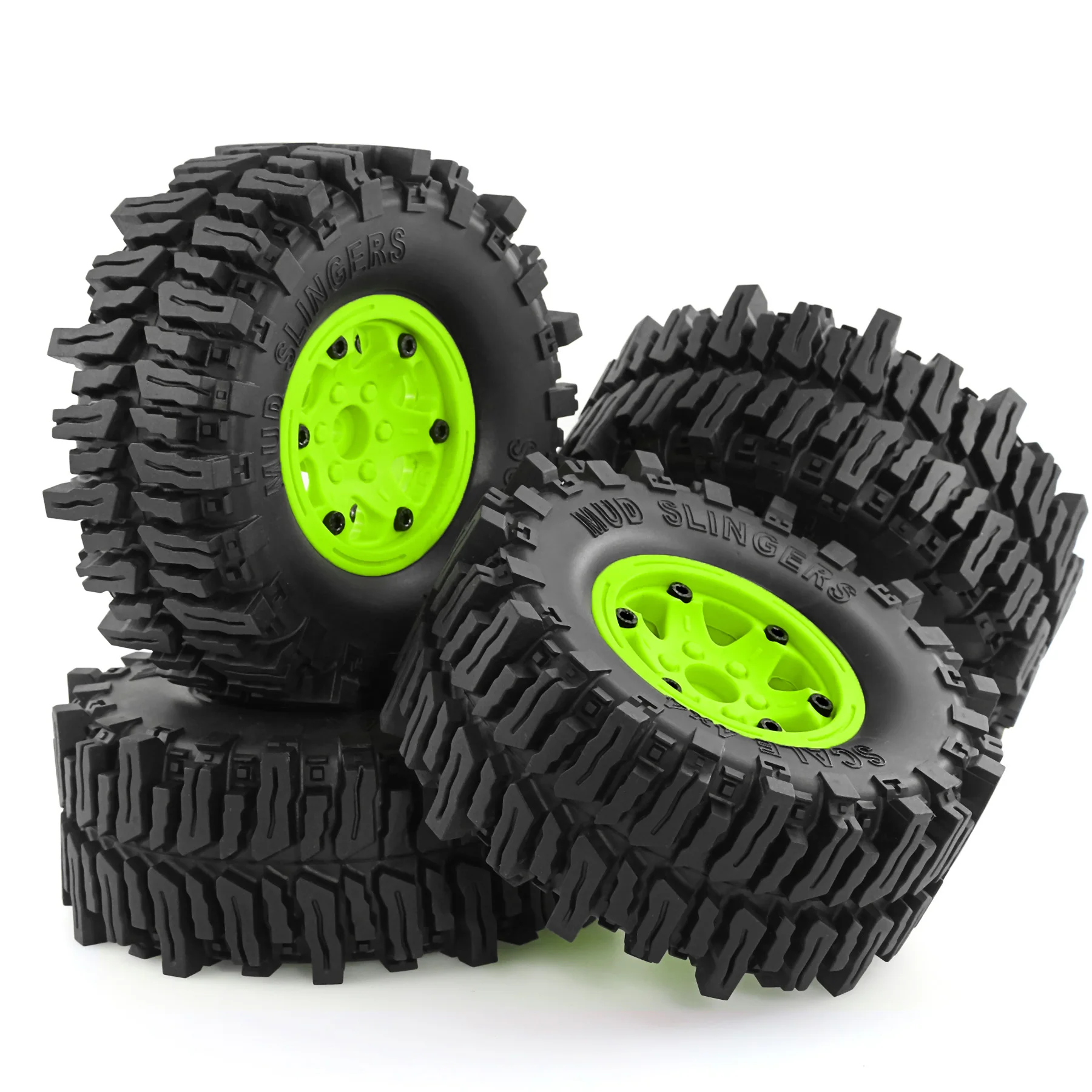 4pcs for 130mm 2.2" Beadlock Wheel Rim Tire Set for 1/8 1/10 RC Crawler Car Axial SCX10 Wraith RR10 TRX4 YK4082