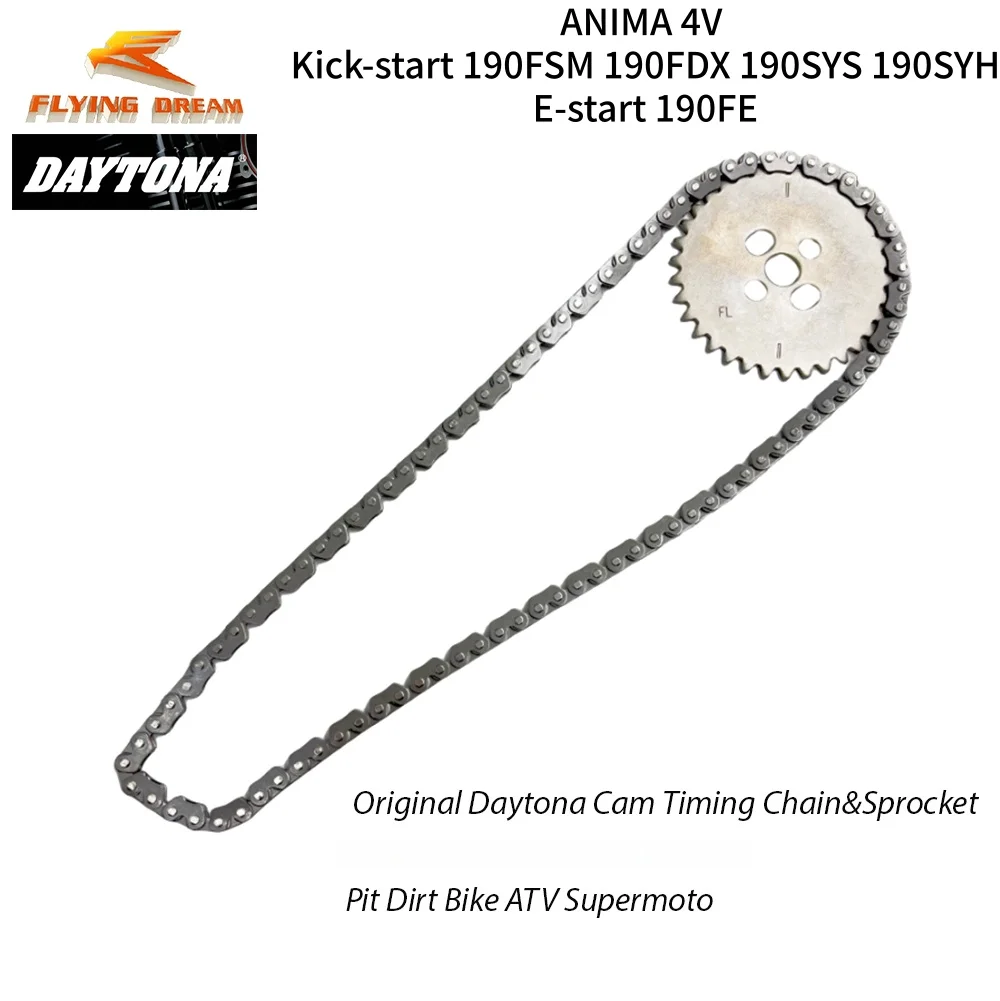 Original Daytona Cam Sproket Chain Timing Chain&Sprocket Motorcycle Parts For DT190FSM 190FDX 190SYS 190SYH 190FE